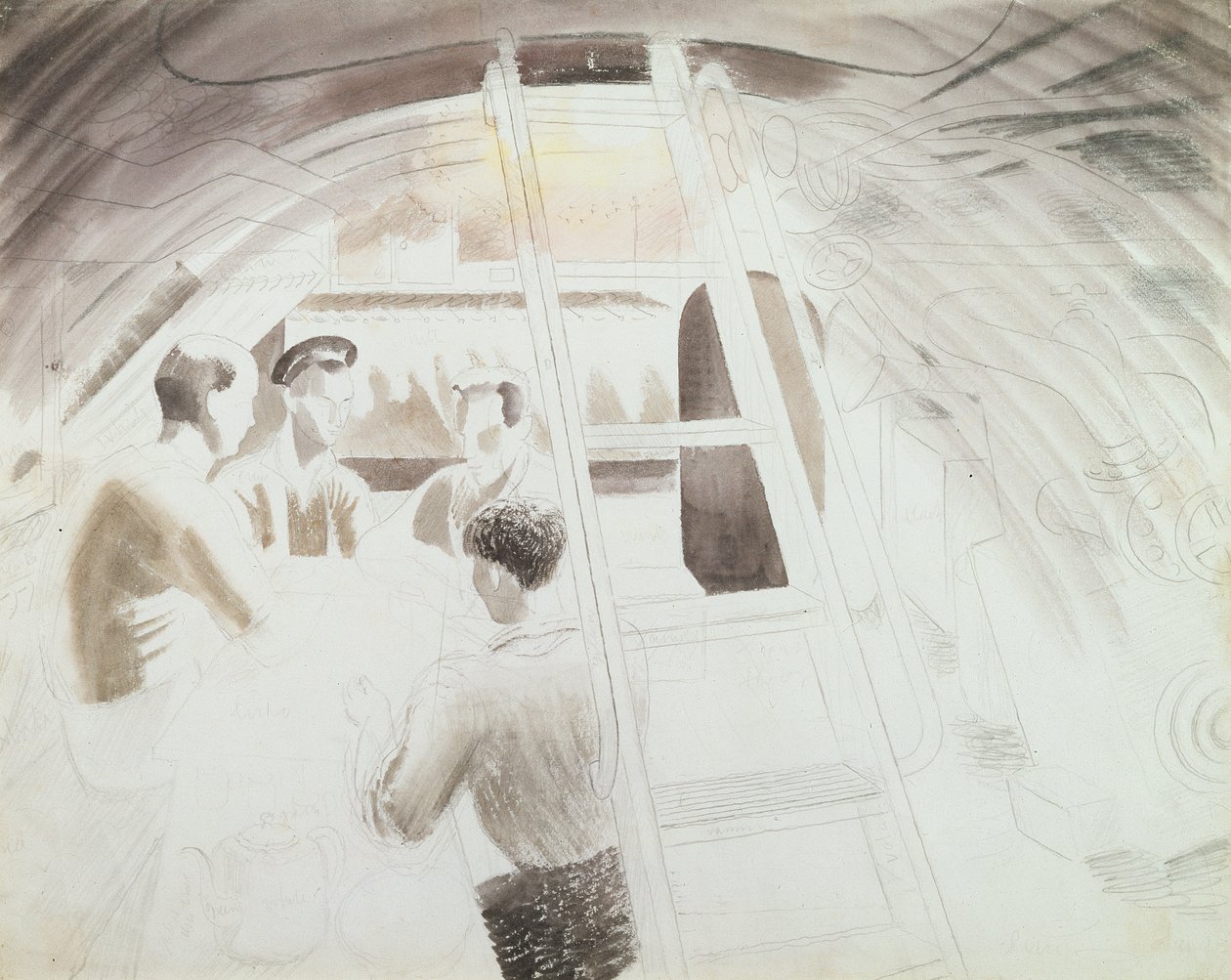 Men at Break by Eric Ravilious