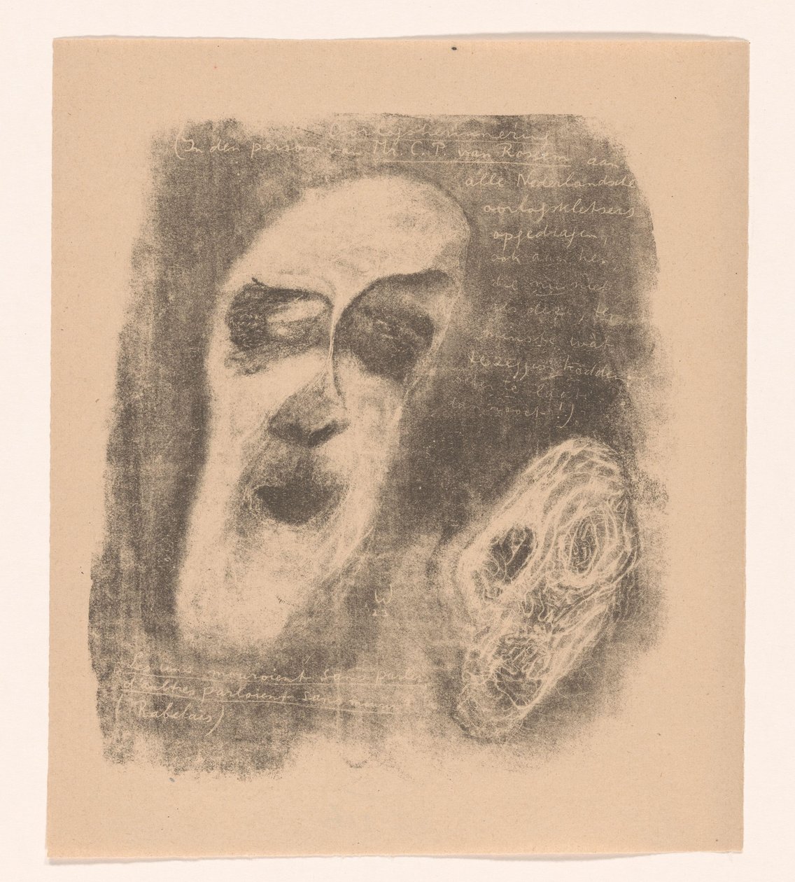 Two Narrow Faces with Empty Eye Sockets by Erich Wichmann