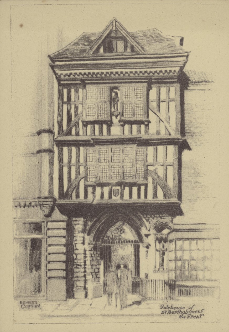 Gatehouse of St Bartholomew the Great by Ernest Coffin