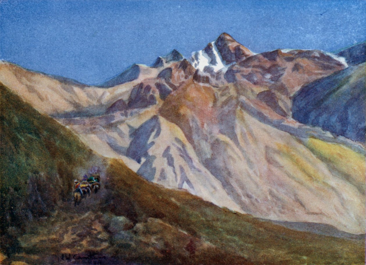 Ascending Las Cuevas Pass by Ernest William Christmas