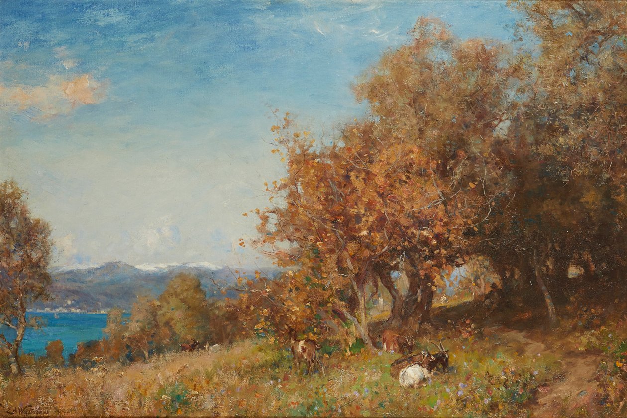 Early Spring Riviera by Ernest Albert Waterlow
