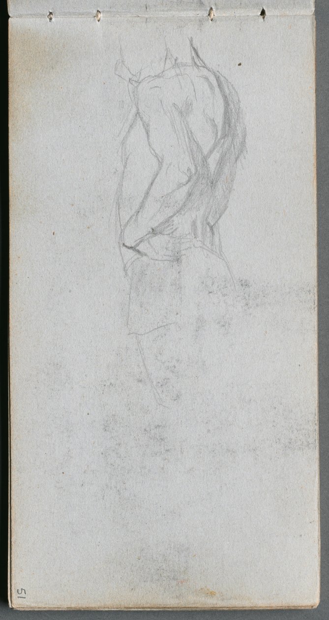 Sketchbook, page 51: Figure Study by Ernest Meissonier