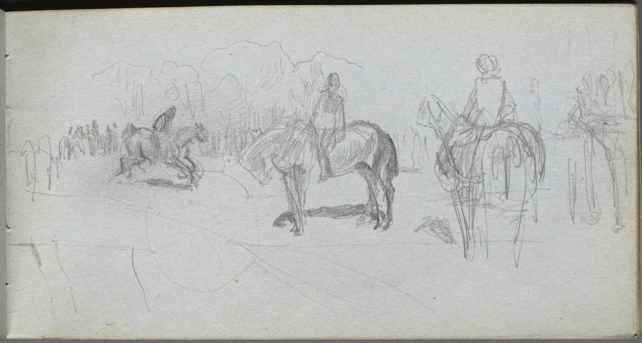 Sketchbook, page 52: Figure Study by Ernest Meissonier