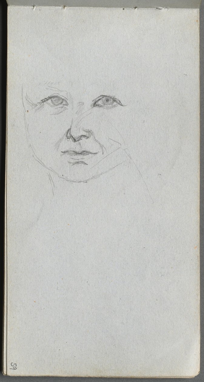 Study of a Face (Sketchbook, page 59) by Ernest Meissonier