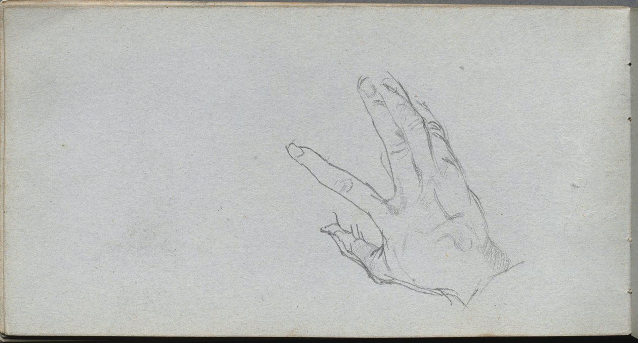 Sketchbook, page 68: Study of a Hand by Ernest Meissonier