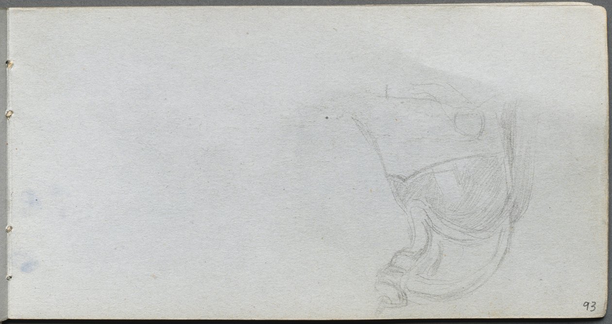 Sketchbook, Page 93: Study of a Saddle by Jean Louis Ernest Meissonier