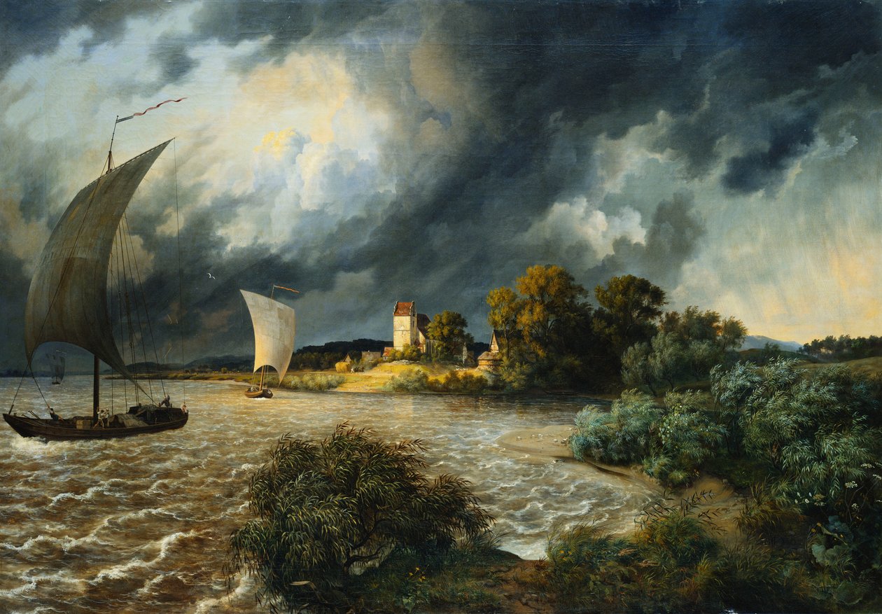 The Approaching Storm by Ernst Ferdinand Oehme