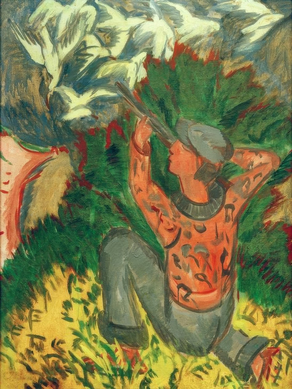 Seagull Hunter in the Grove by Ernst Ludwig Kirchner