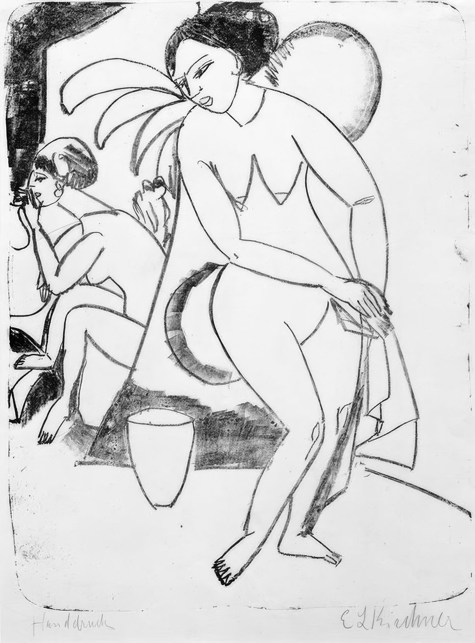 Naked Girls in the Studio by Ernst Ludwig Kirchner