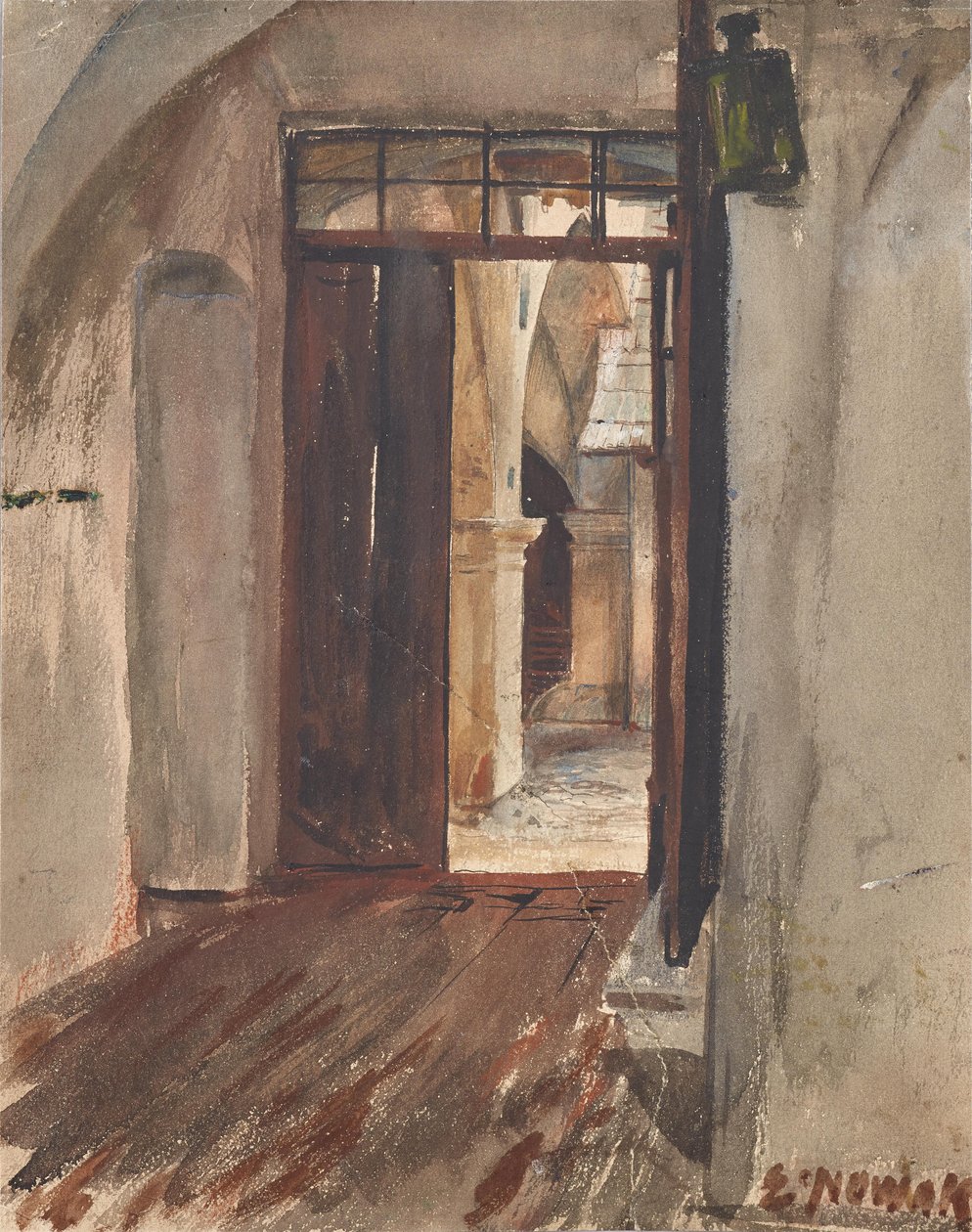 Hallway and Courtyard by Ernst Nowak