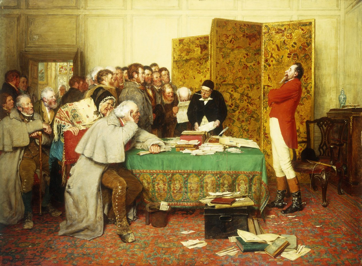 Interviewing Their Member - Lease Refused, 1879 by Erskine Nicol