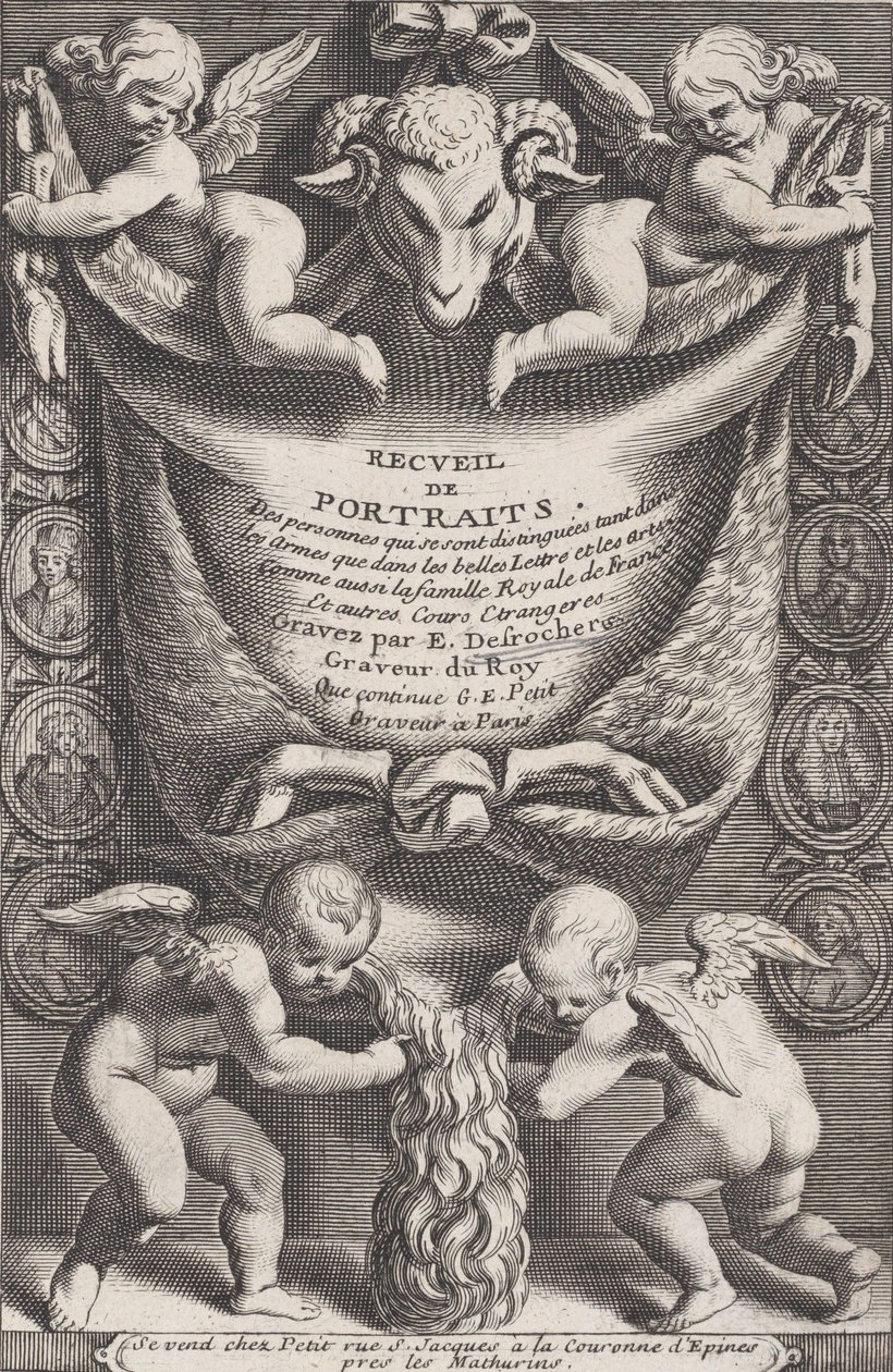 Frontispiece from Collection of Portraits by Etienne Desrochers