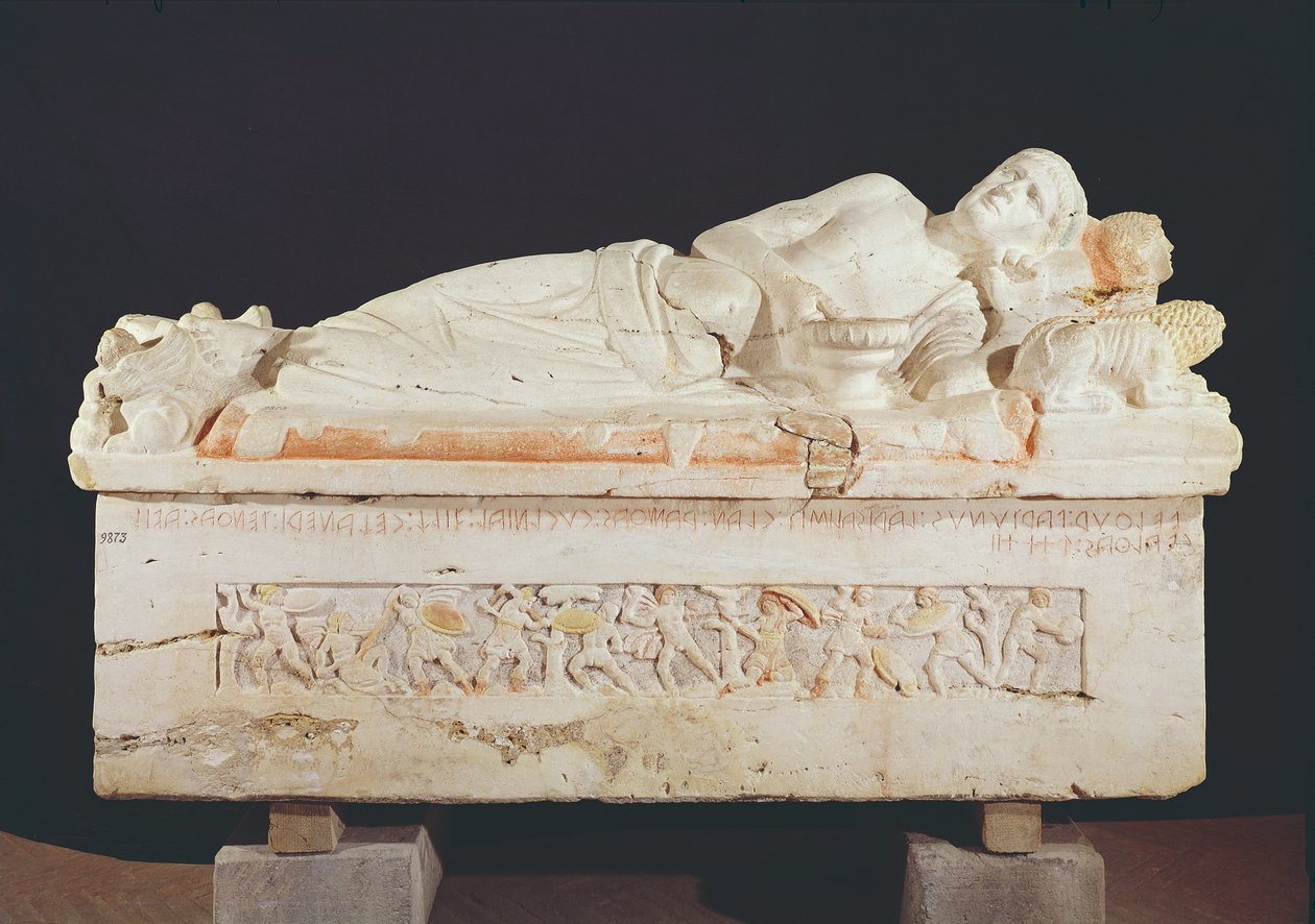Sarcophagus of Velthur Partunus, 8th-1st century BC by Etruscan