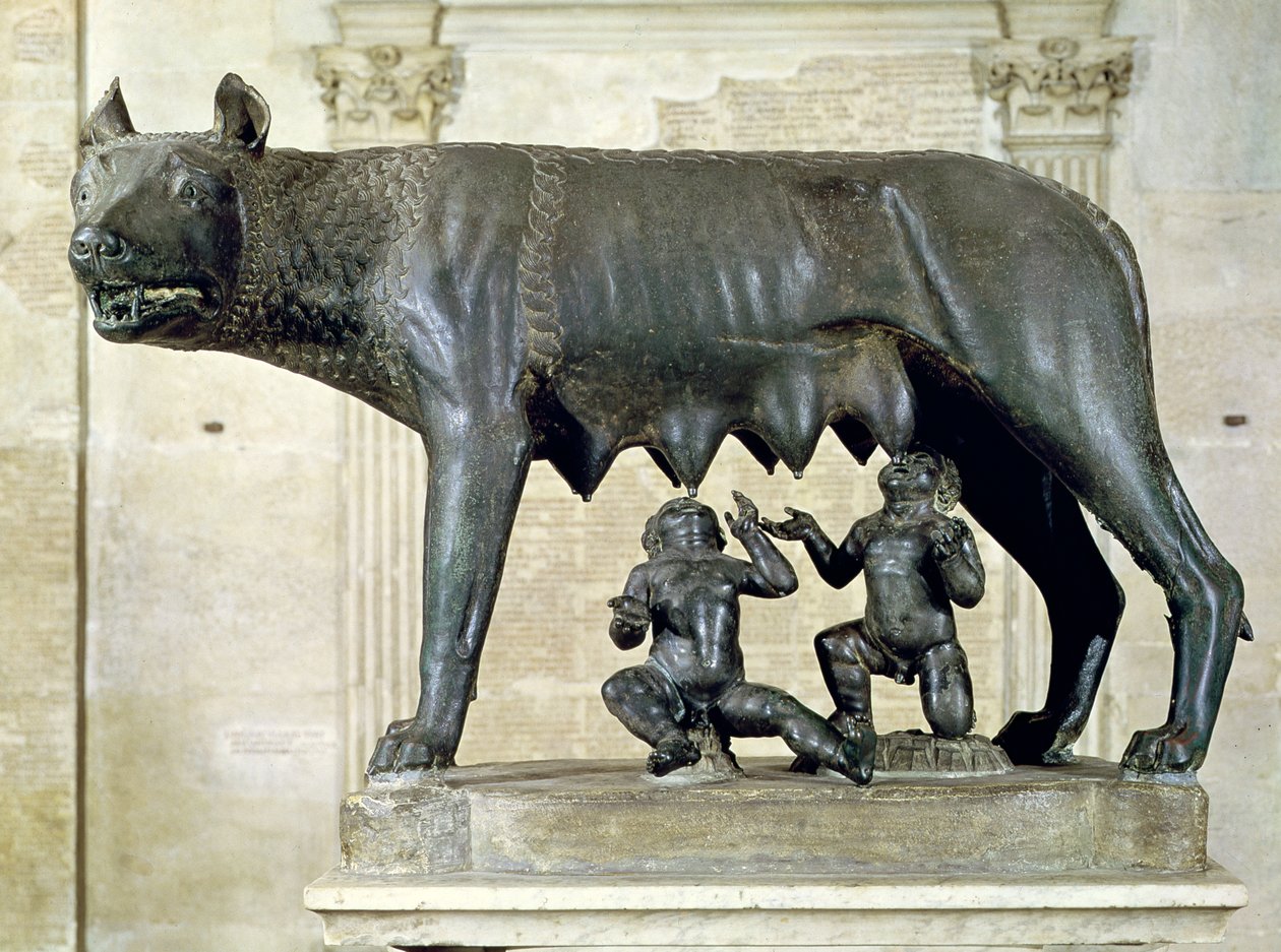 The Capitoline She-Wolf with Figures of Romulus and Remus (c.1484-96) by Etruscan