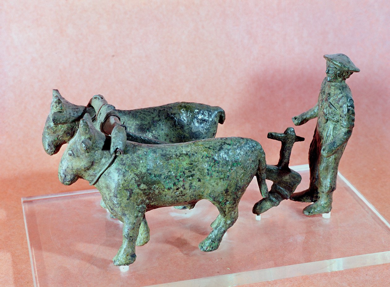 The Ploughman of Arezzo, from Cerveteri, 6th Century BC by Etruscan