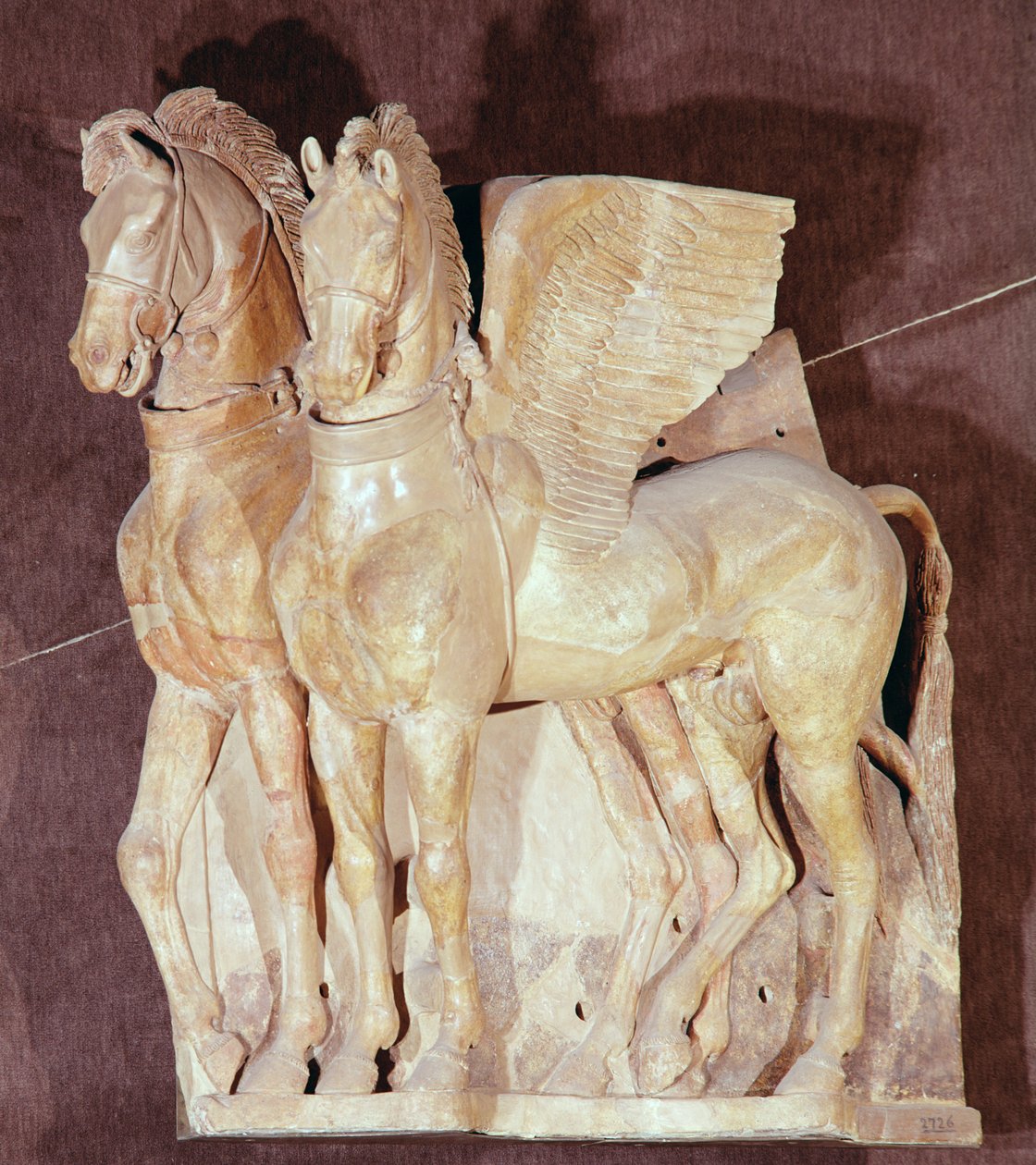 Two Winged Horses from the Pediment of a Temple, 4th-3rd Century BC by Etruscan