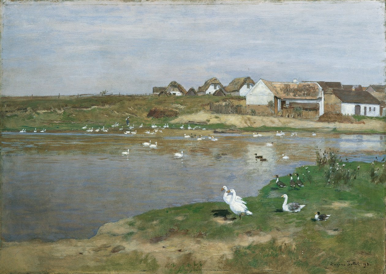 The Goose Pond in Kotting-Neusiedl by Eugen Jettel