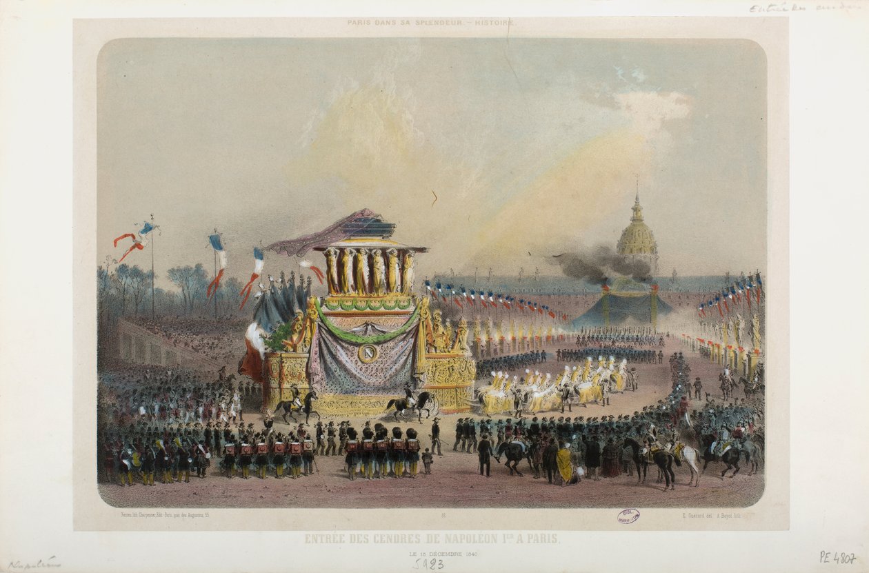 Return of the ashes of Napoleon I to Paris by Eugene Charles Francois Guerard