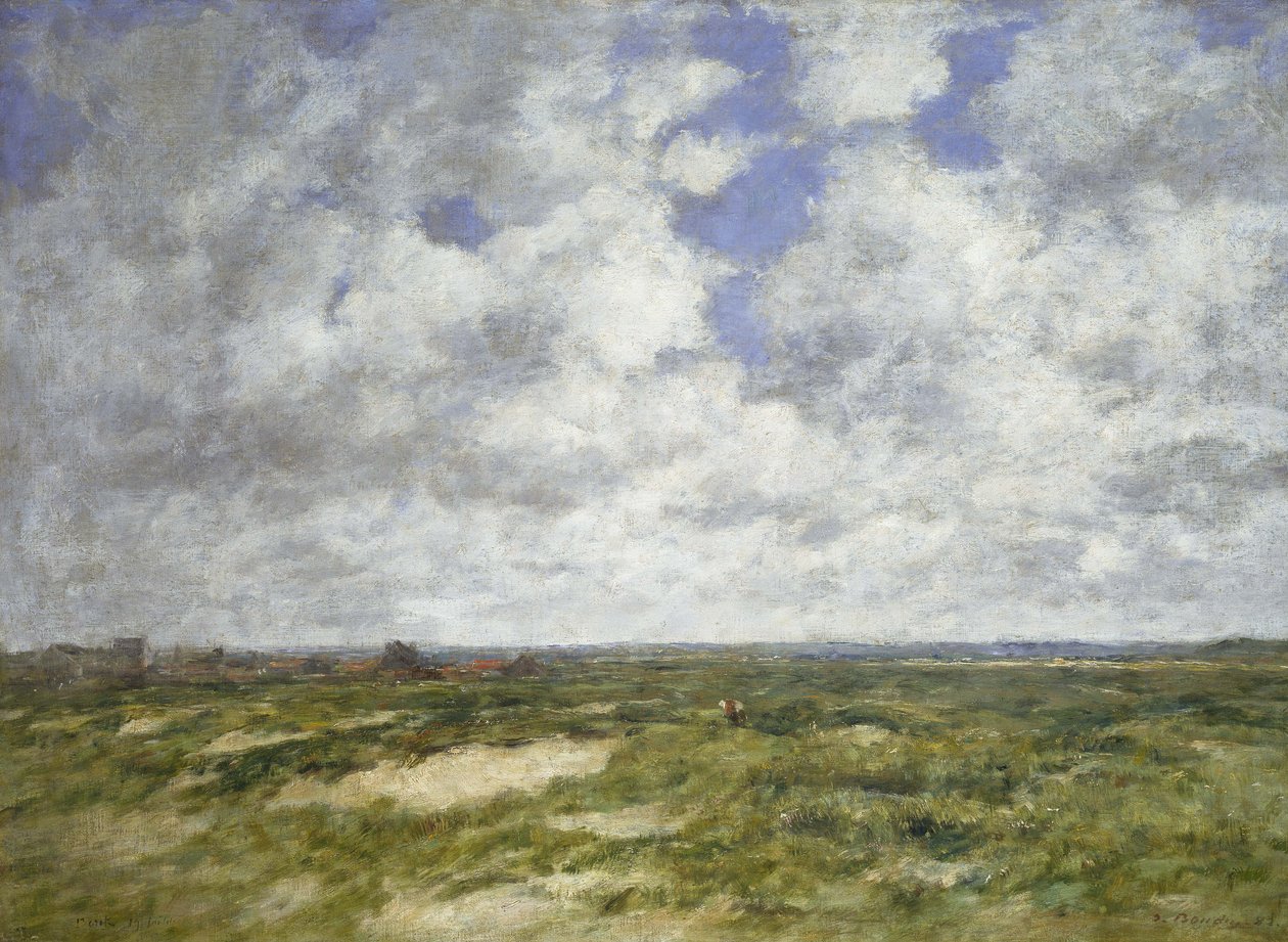 Berck, Cloudy Landscape by Eugene Louis Boudin