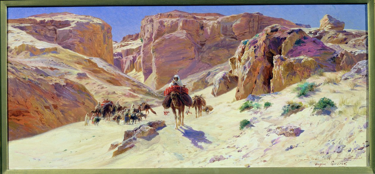 Caravan in the Desert by Eugene Alexis Girardet