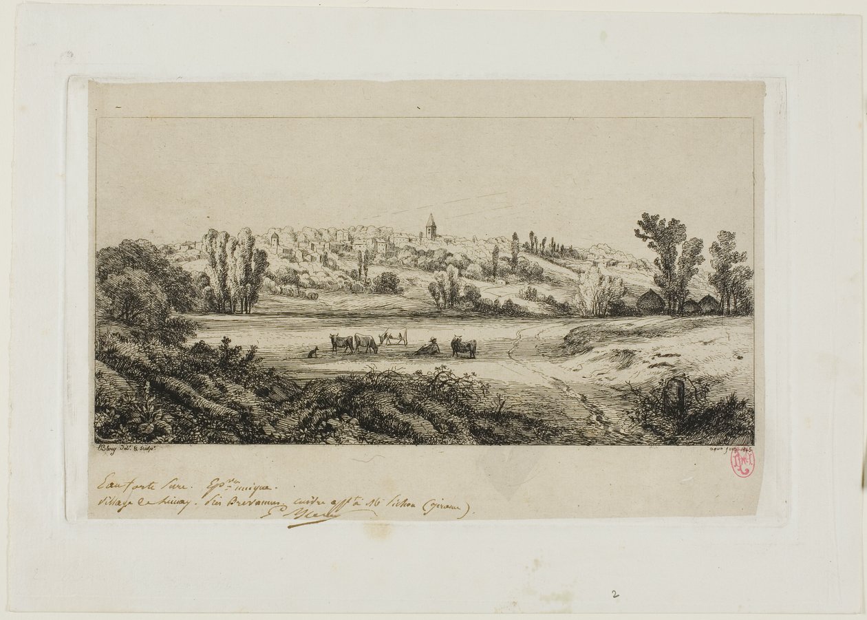 View of the Village of Limay by Eugene Bléry