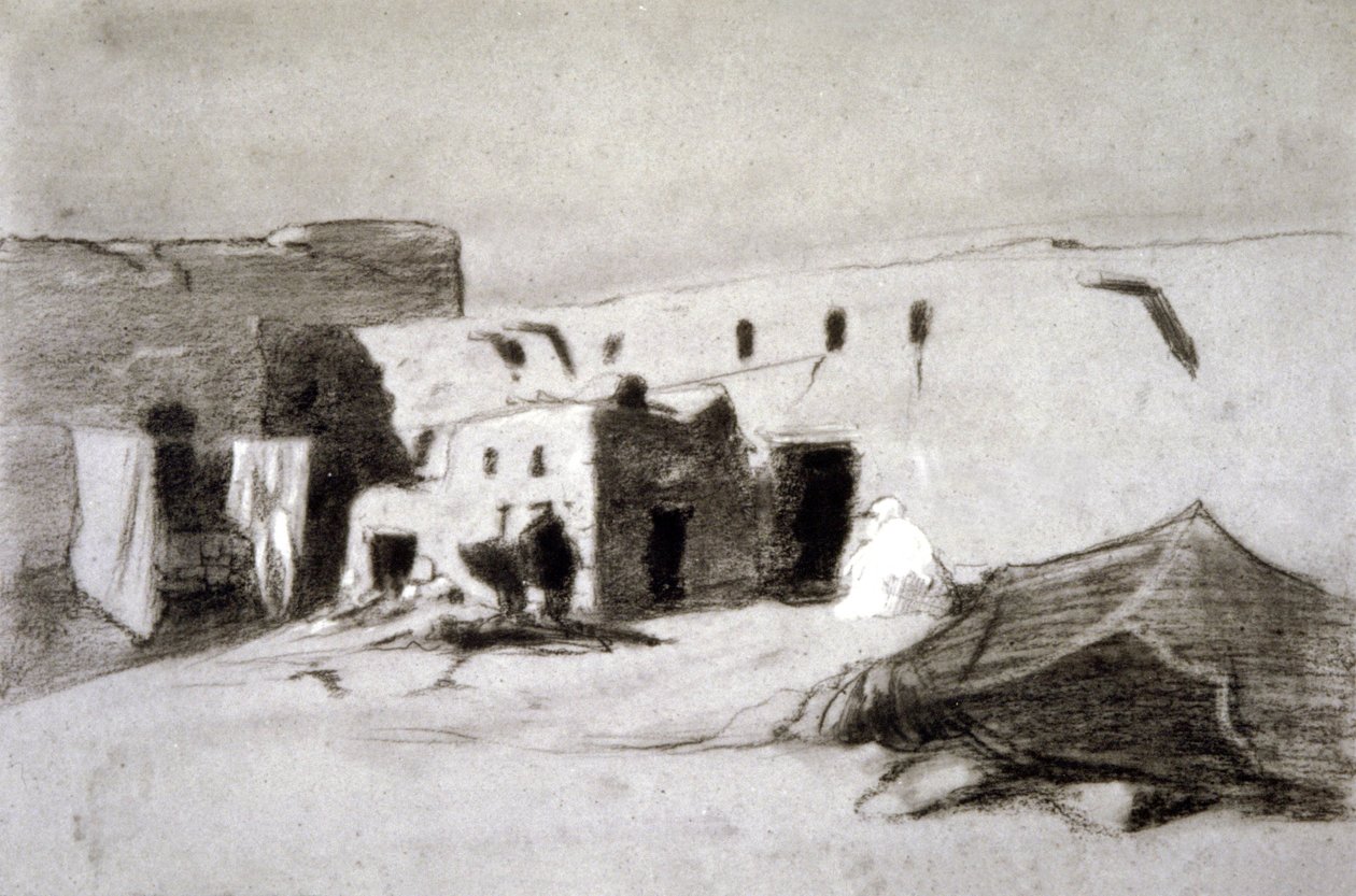 Village in the Sahel by Eugène Fromentin