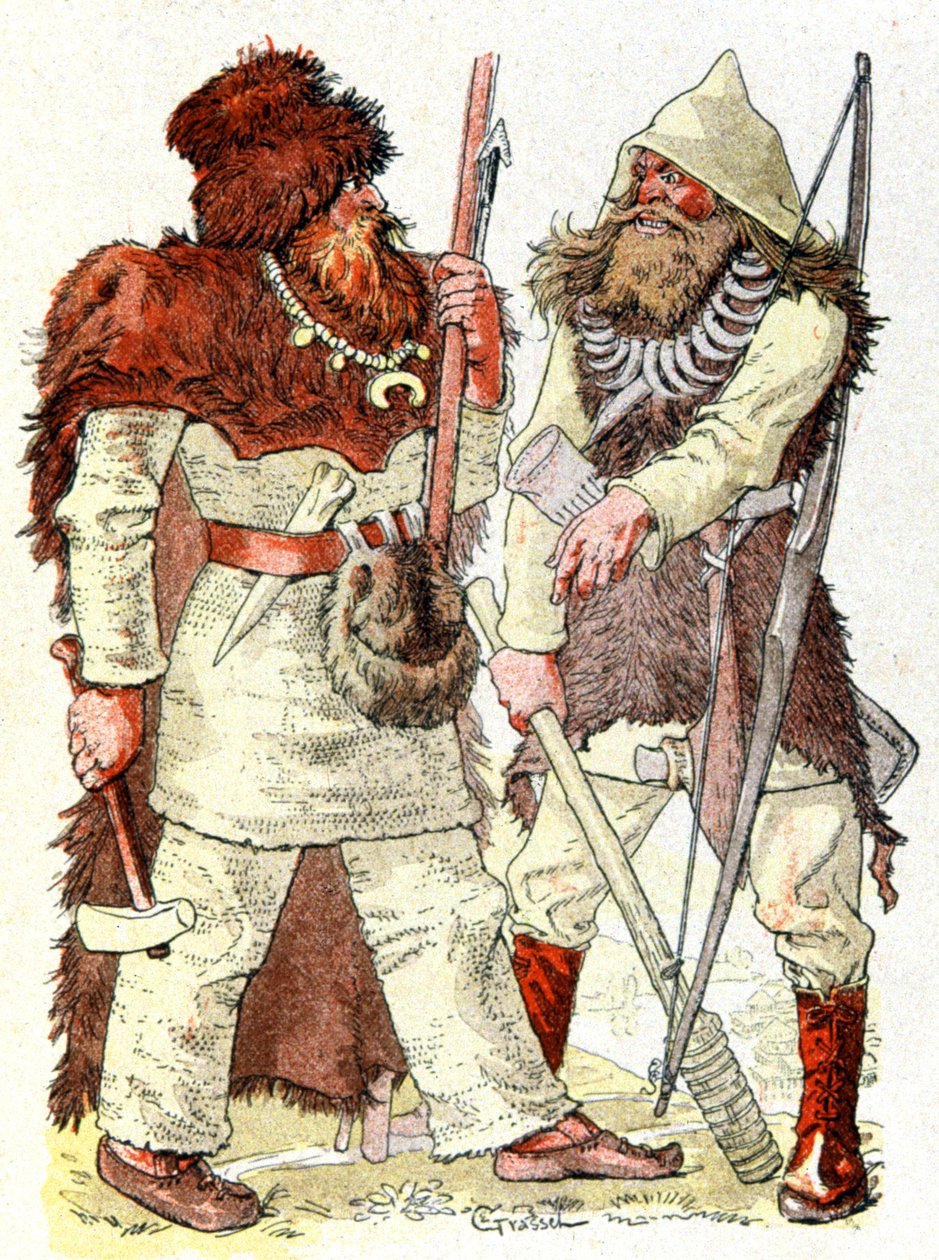 Men in the Stone Age, c.1900 by Eugene Grasset