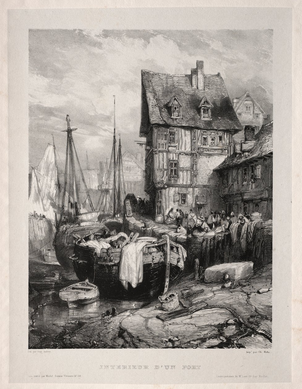 Six Marines: Interior of a Port by Eugene Isabey