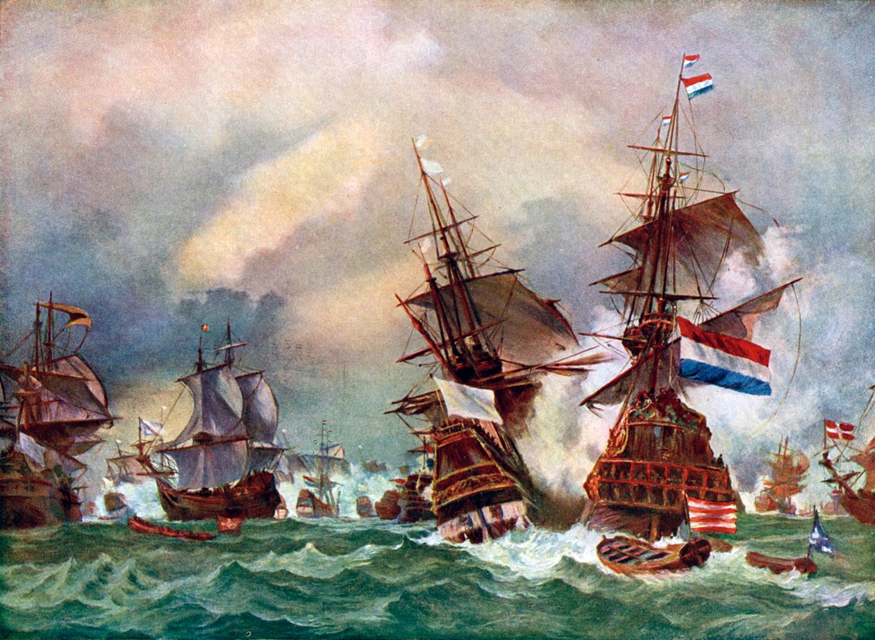 The Battle of Texel, 1673 by Eugene Isabey