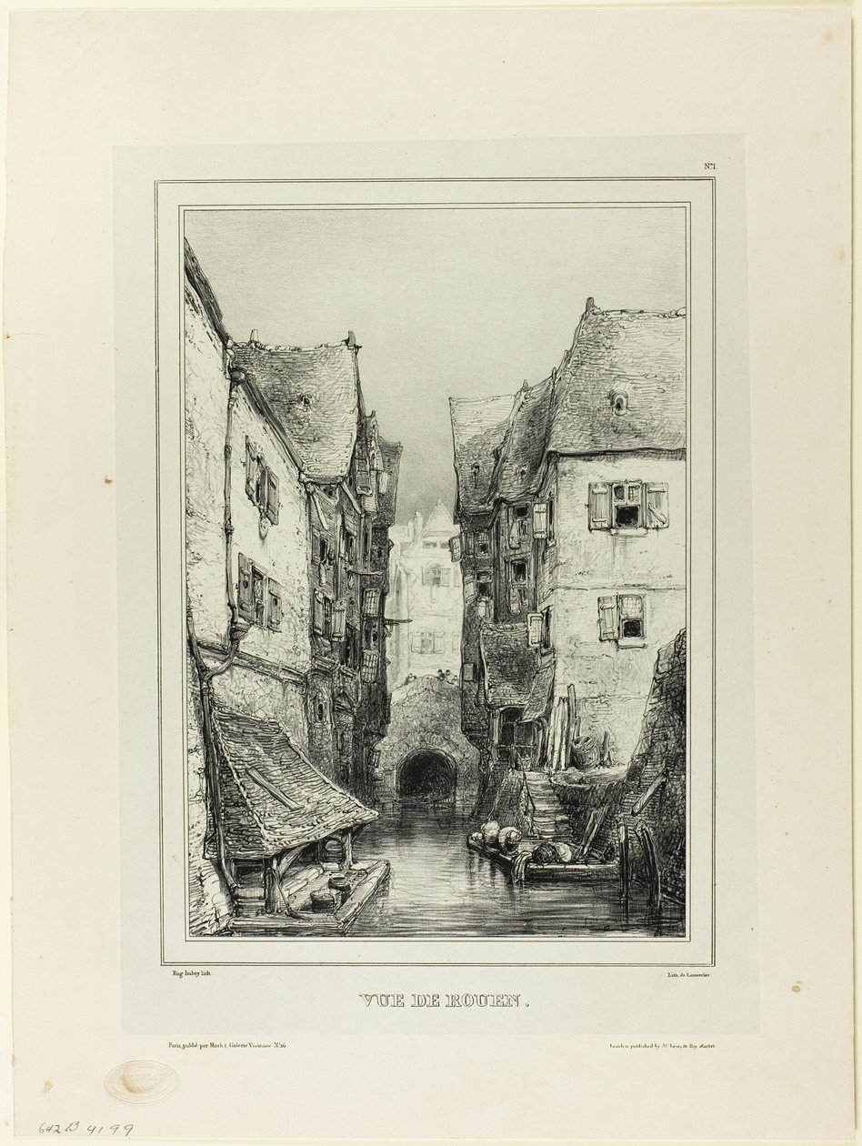 View of Rouen by Eugene Isabey