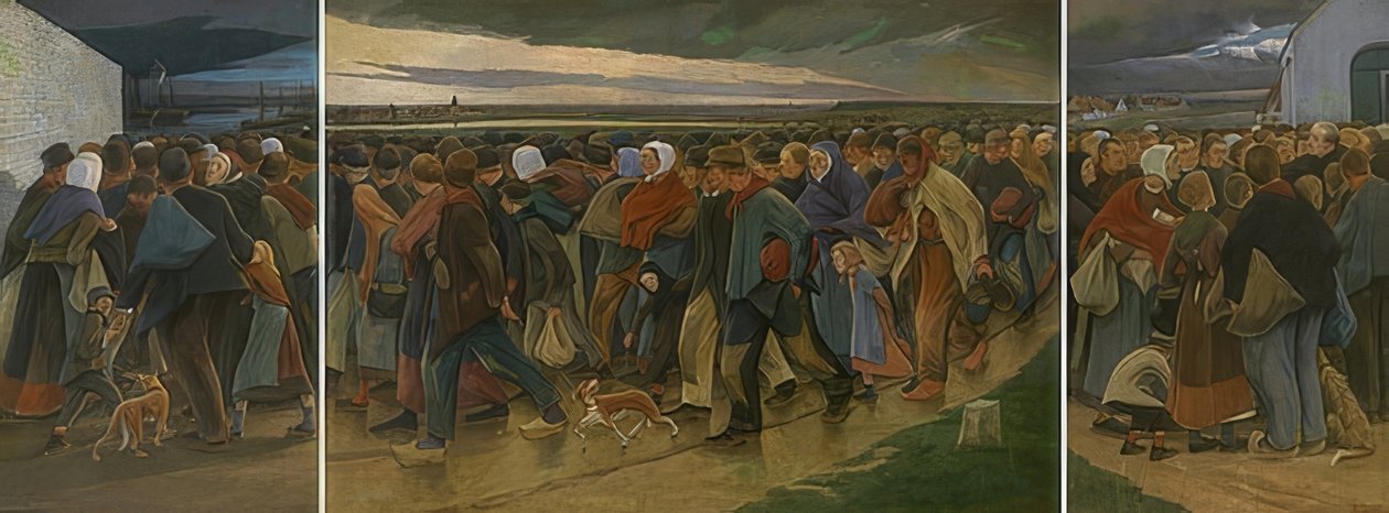 The Emigrants (Triptych) by Eugene Laermans