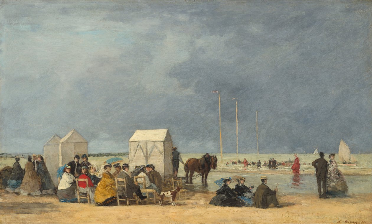 Bathing Time at Deauville, 1865 by Eugene Louis Boudin