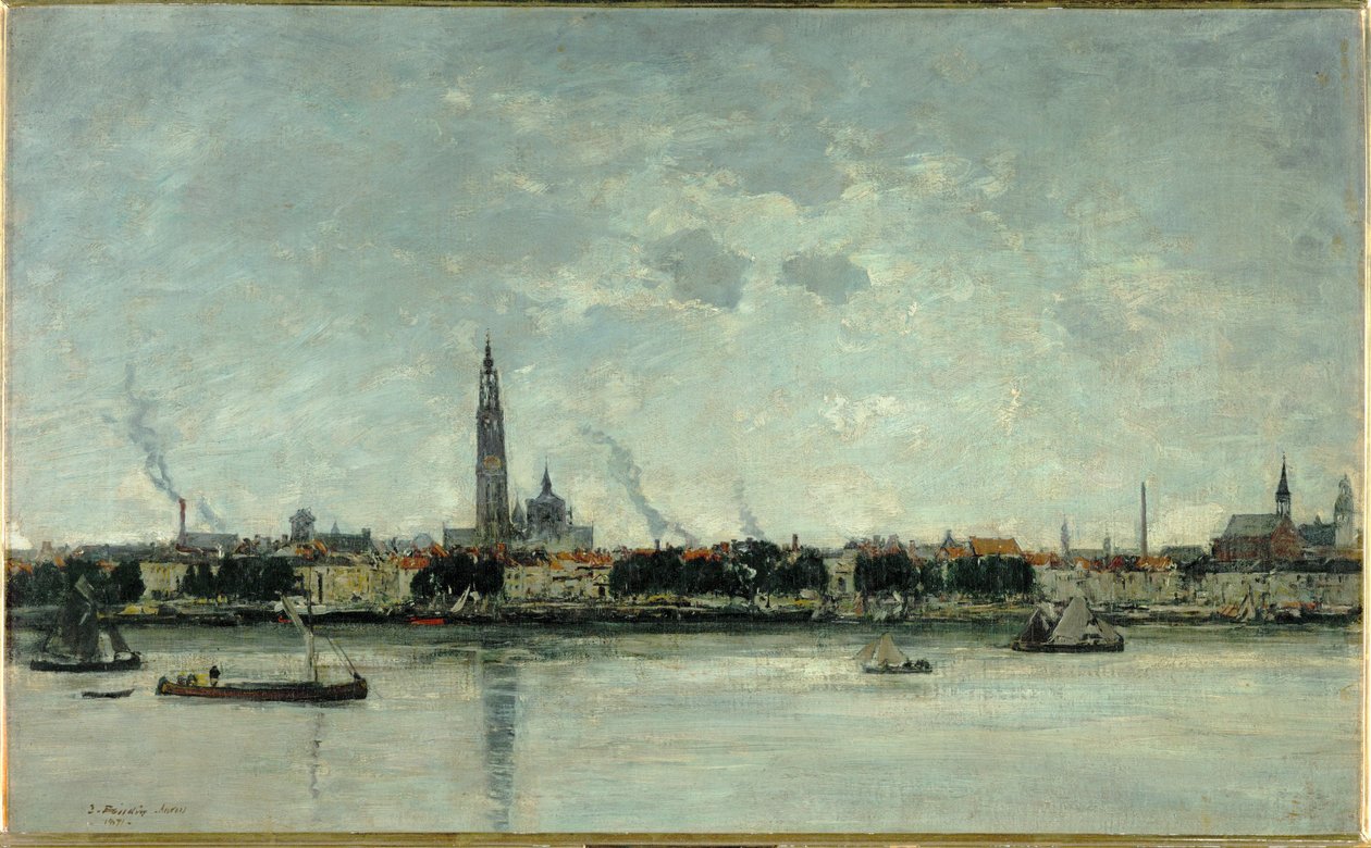 View of Antwerp by Eugene Louis Boudin