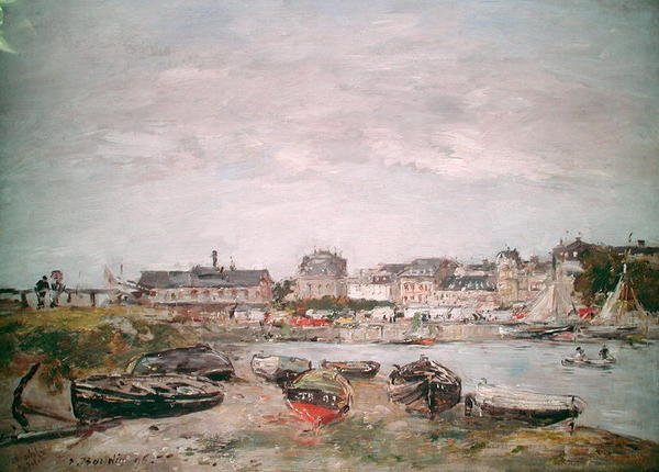 View of the Port, Trouville by Eugene Louis Boudin