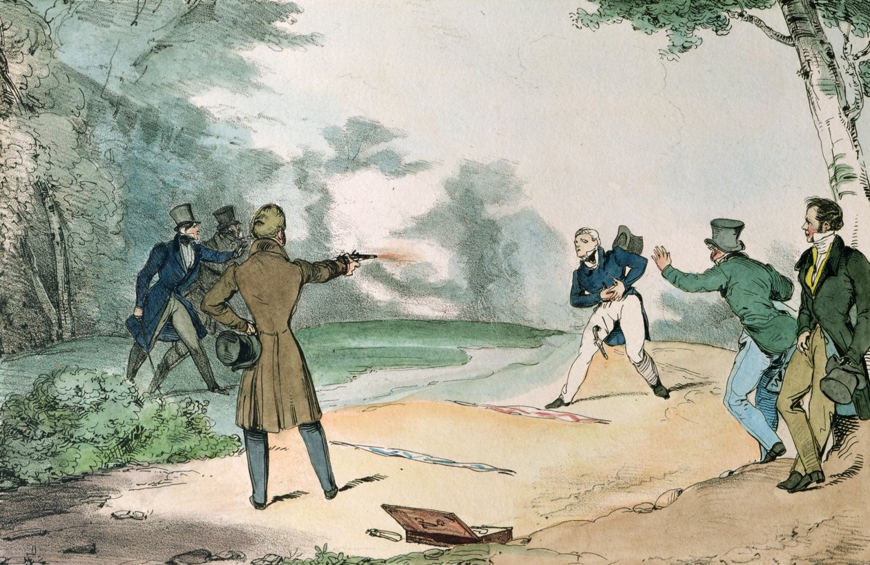 A Duel by Eugene Louis Lami