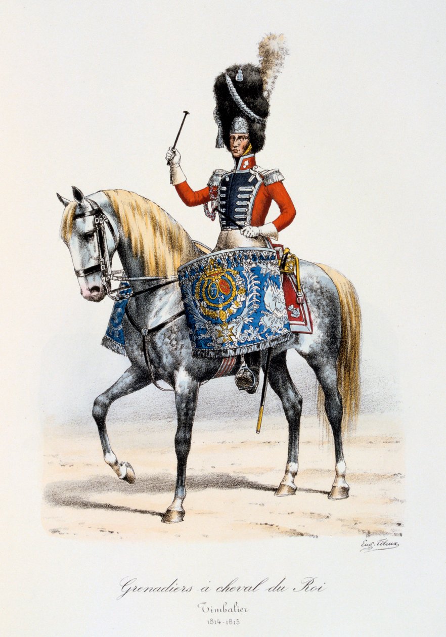 Grenadiers à Cheval du Roi, Timpanist, 1814-15 by Eugene Titeux