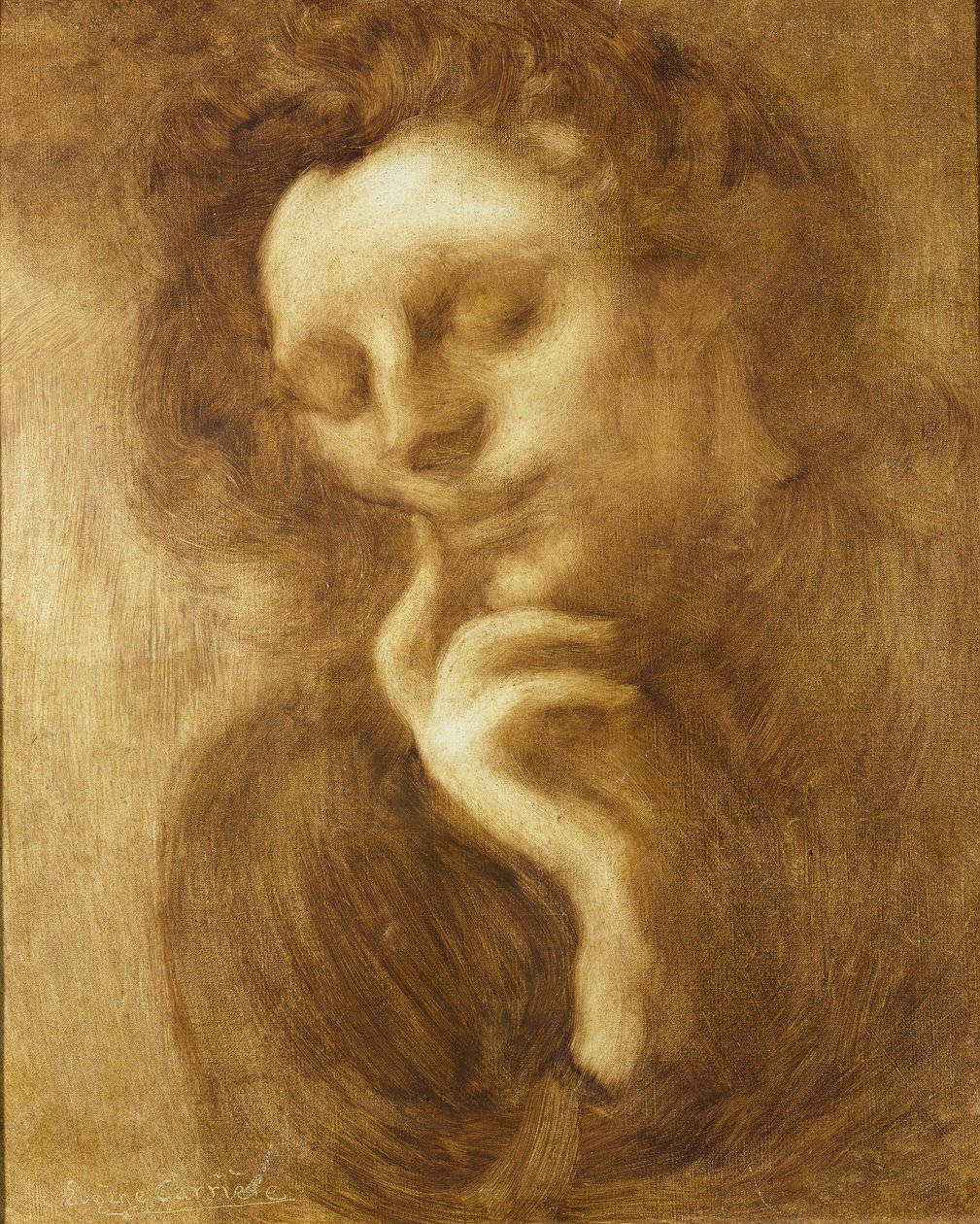 Portrait of a Woman or, Tenderness by Eugène Carrière