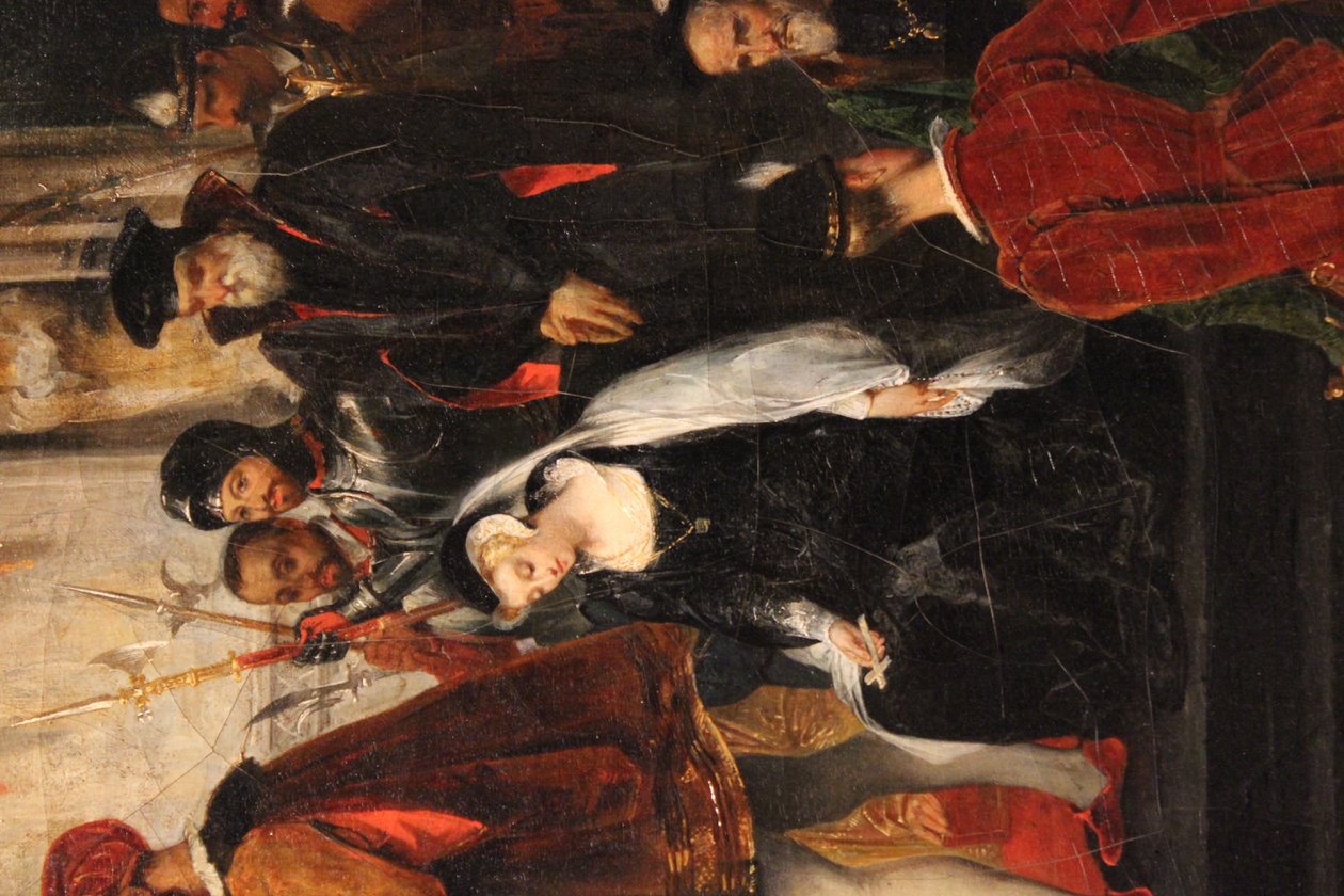 The Reading of the Sentence of Mary Stuart by Eugene Deveria