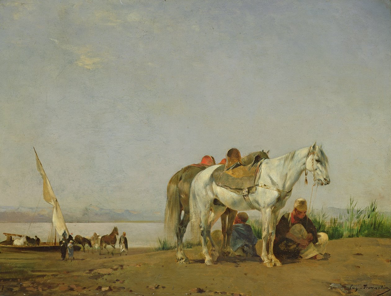 On the Bank of the Nile by Eugène Fromentin