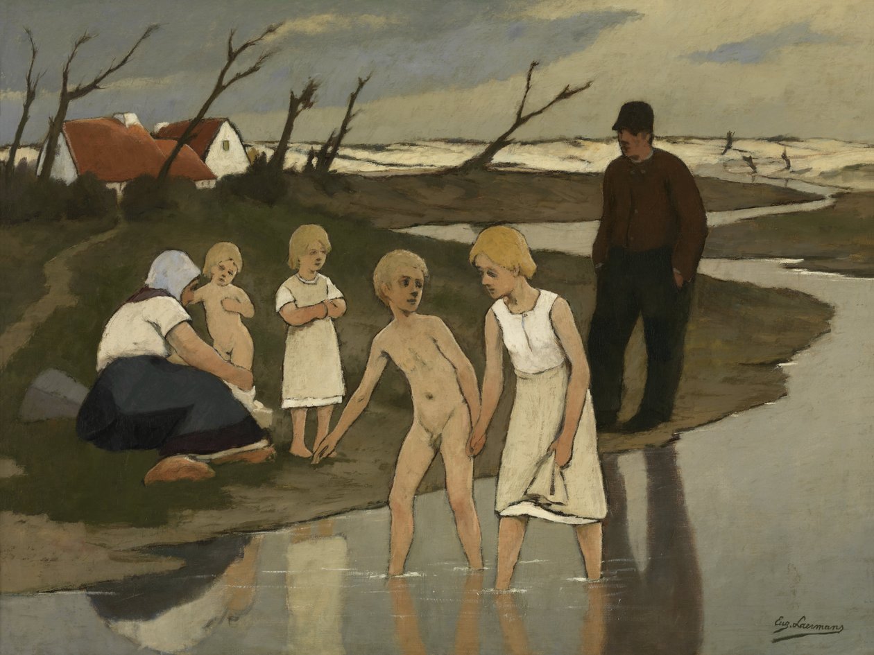 Bathing Children by Eugene Laermans