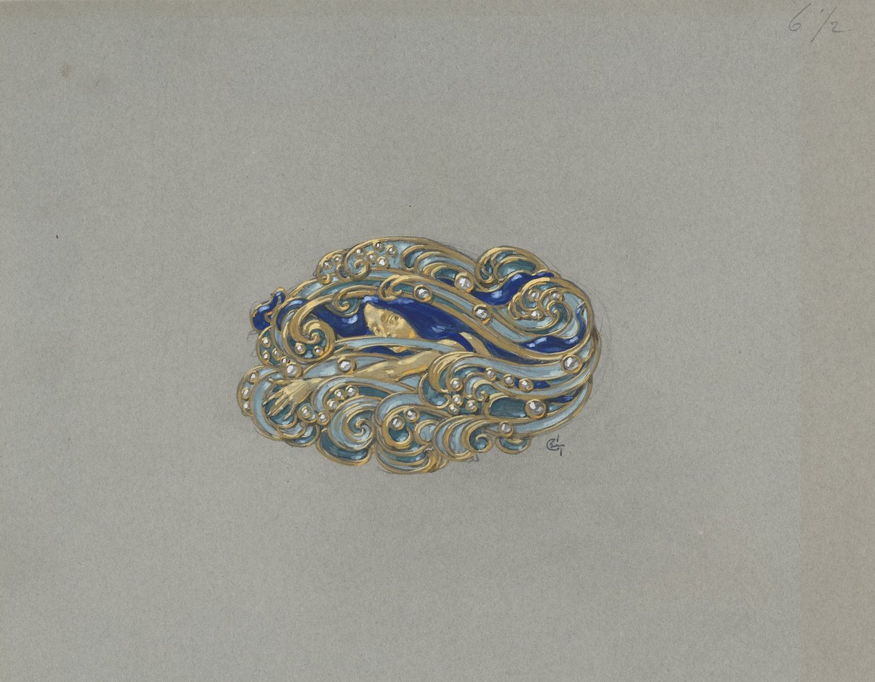 Design for a Brooch by Eugene Grasset