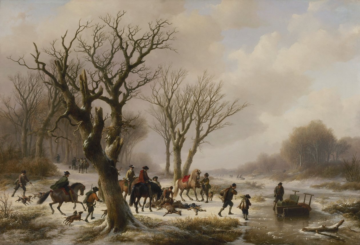 After the Hunt by Eugene Joseph Verboeckhoven