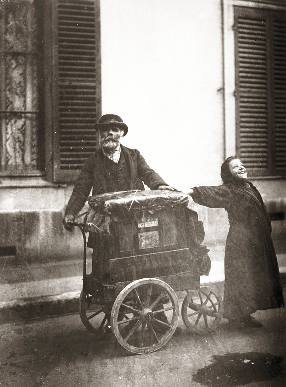 Organ Player by Eugène Atget