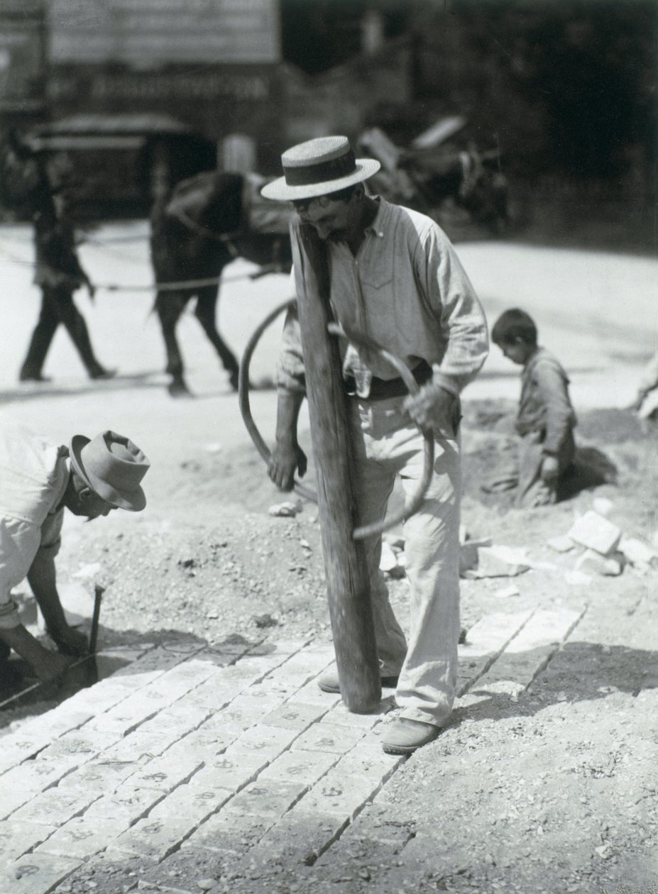 Street Paver, 1910 by Eugène Atget