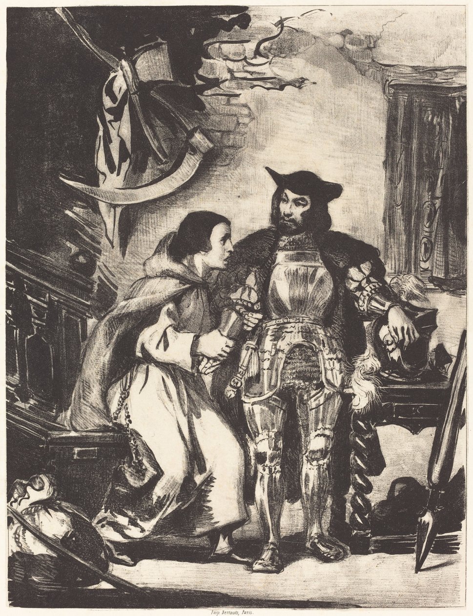 Brother Martin with Goetz by Eugène Delacroix