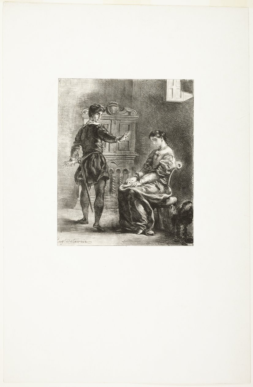Hamlet and Ophelia by Eugène Delacroix