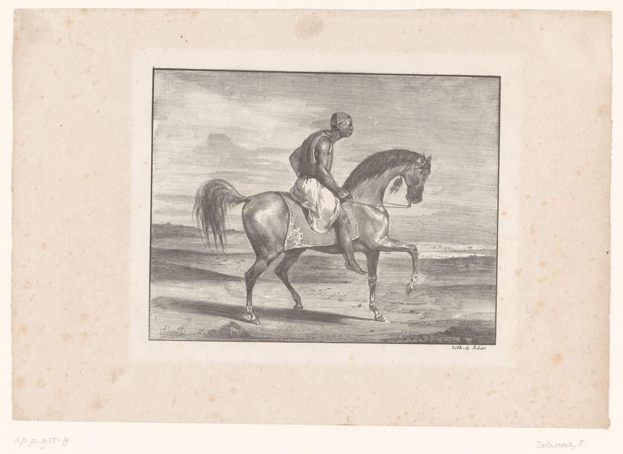 Man on Horseback in the Desert by Eugène Delacroix