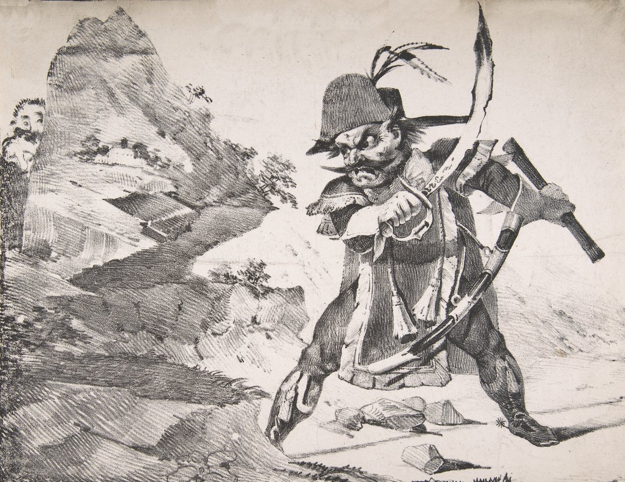 Watch Your Rear! by Eugène Delacroix