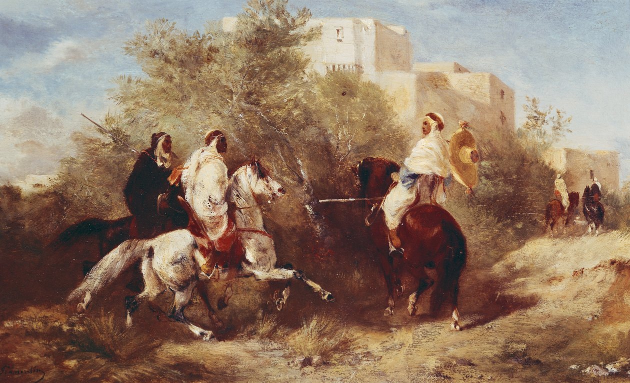 Arab Horsemen by Eugène Fromentin