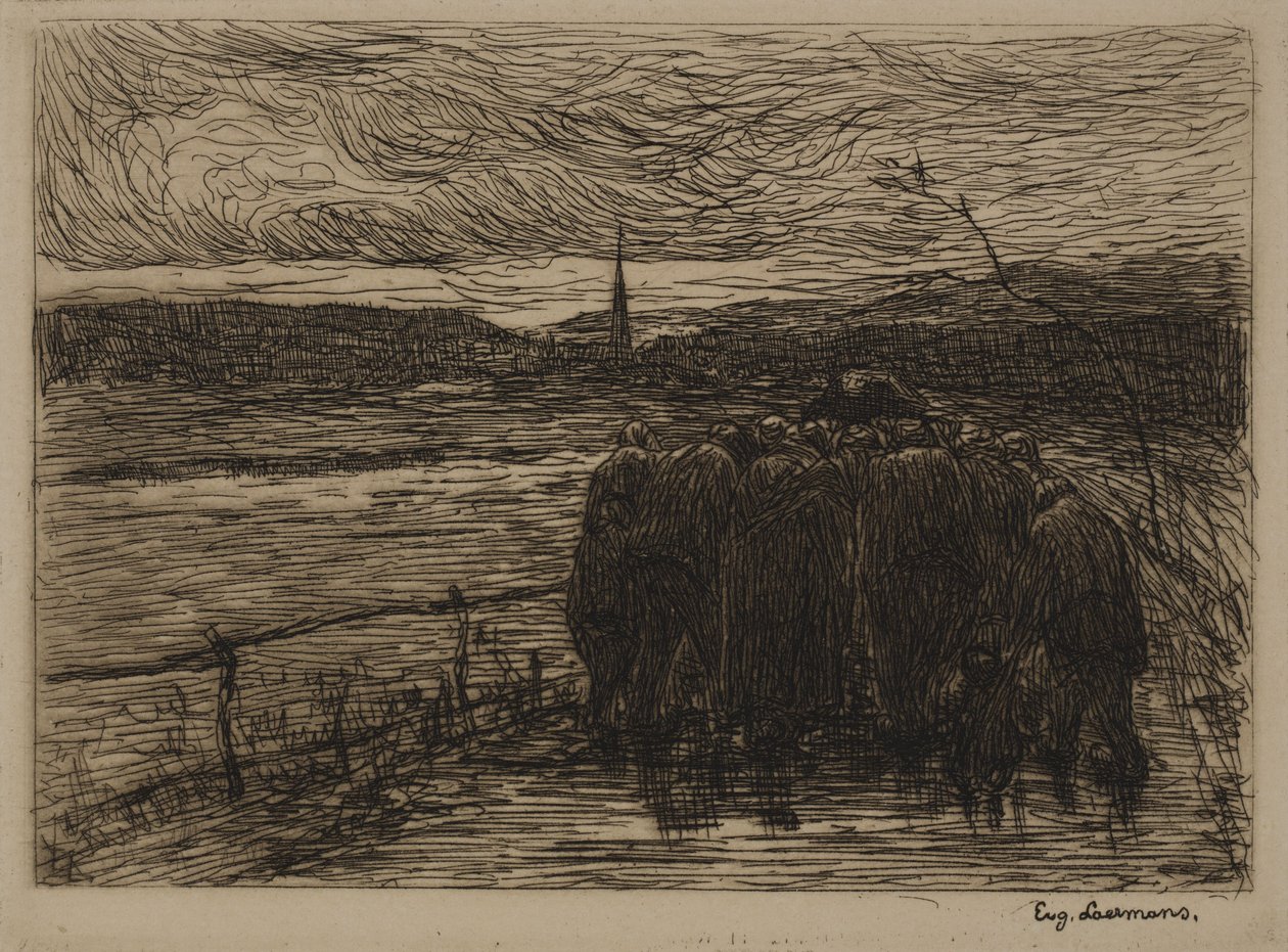 Funeral of the Farmer by Eugene Laermans